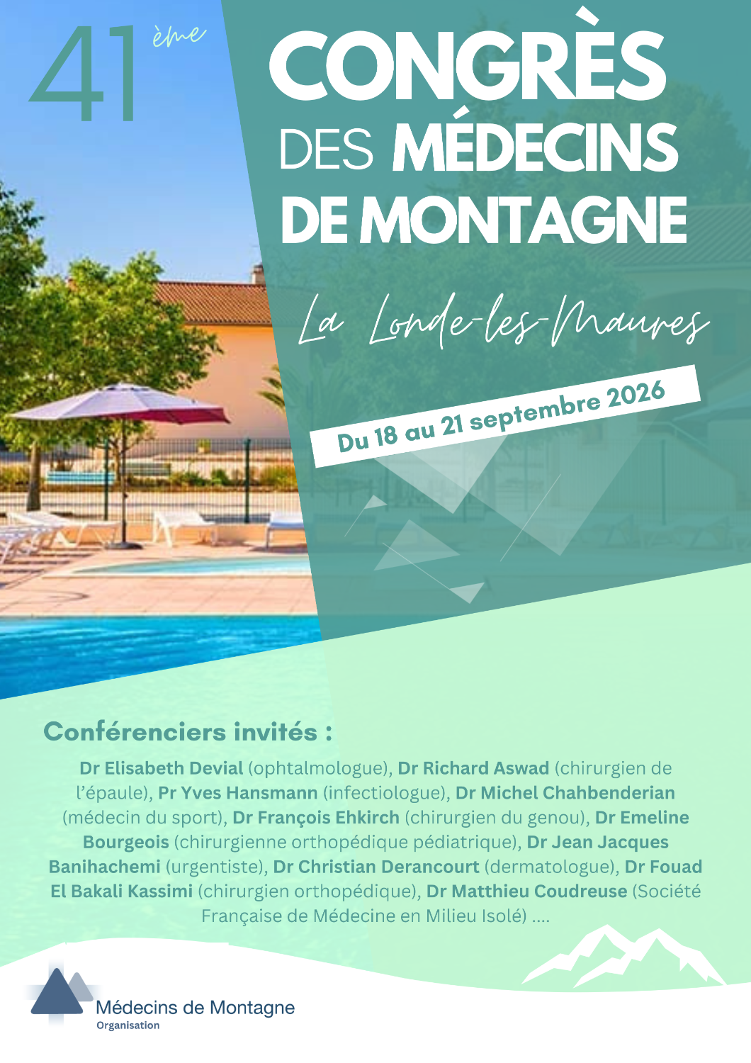 Affiche du 41e Congrès des Médecins de Montagne